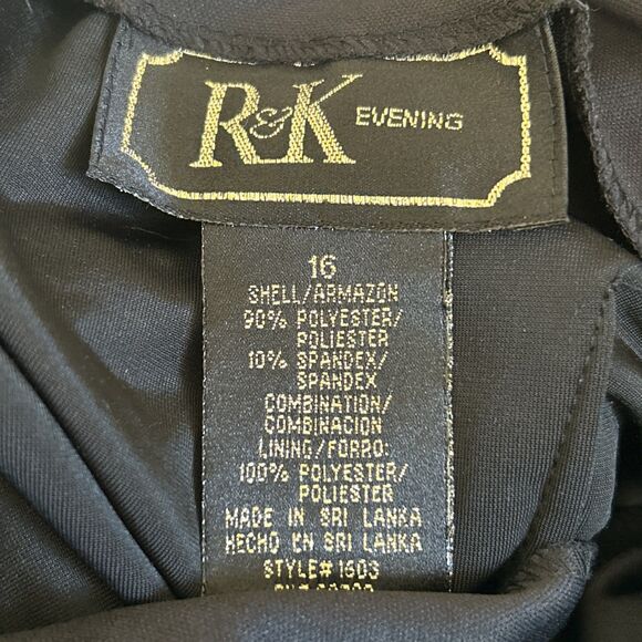 R&K Evening Sheer Velvet Top Women Sz 16 Beaded Keyhole Event Formal Preppy Work - Picture 16 of 16